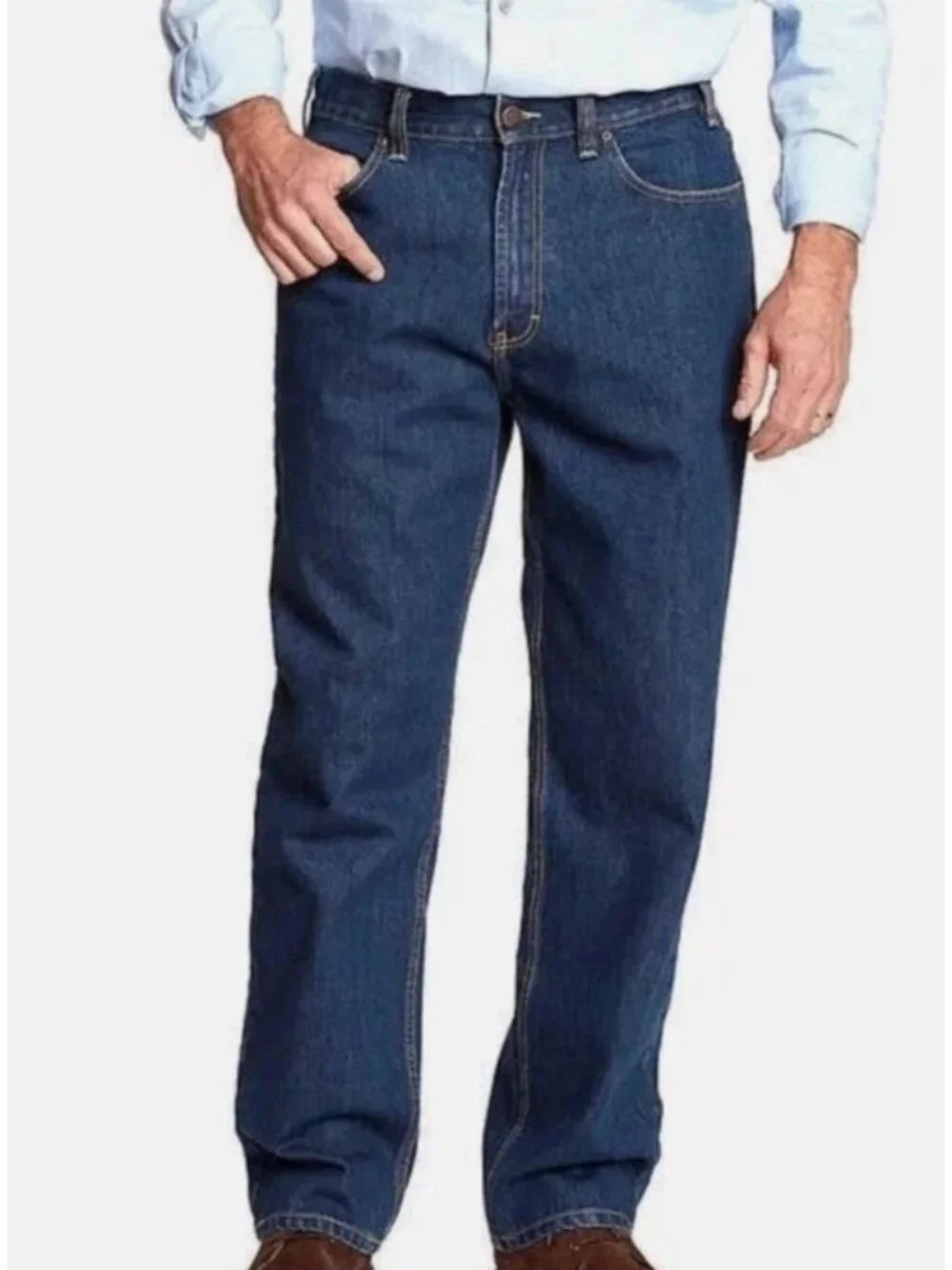NWT Kirkland Signature Men's 38x30 Blue Jeans Denim Straight Fit